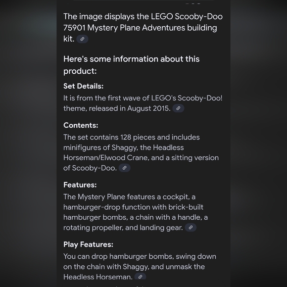 LEGO Scooby-Doo Mystery Plane Set 75901 - Picture 7 of 10